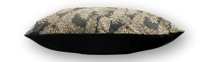 Pineapples in Noir Giant Cushion