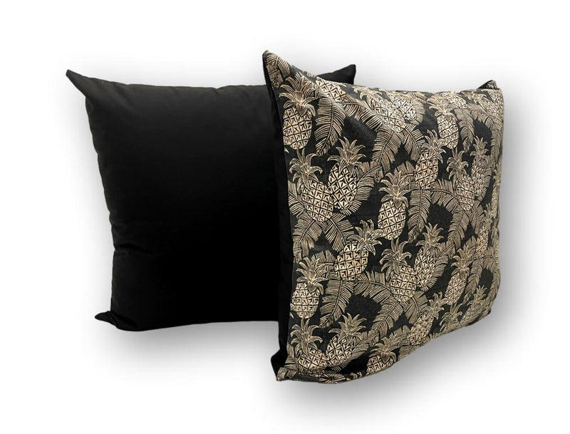 Pineapples in Noir Giant Cushion